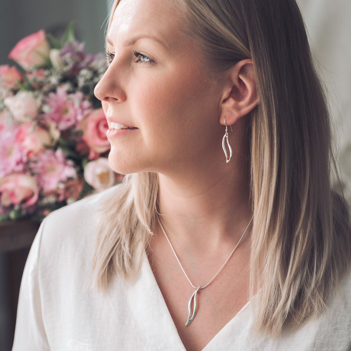 Amy Silver Pendant Necklace - Pendants