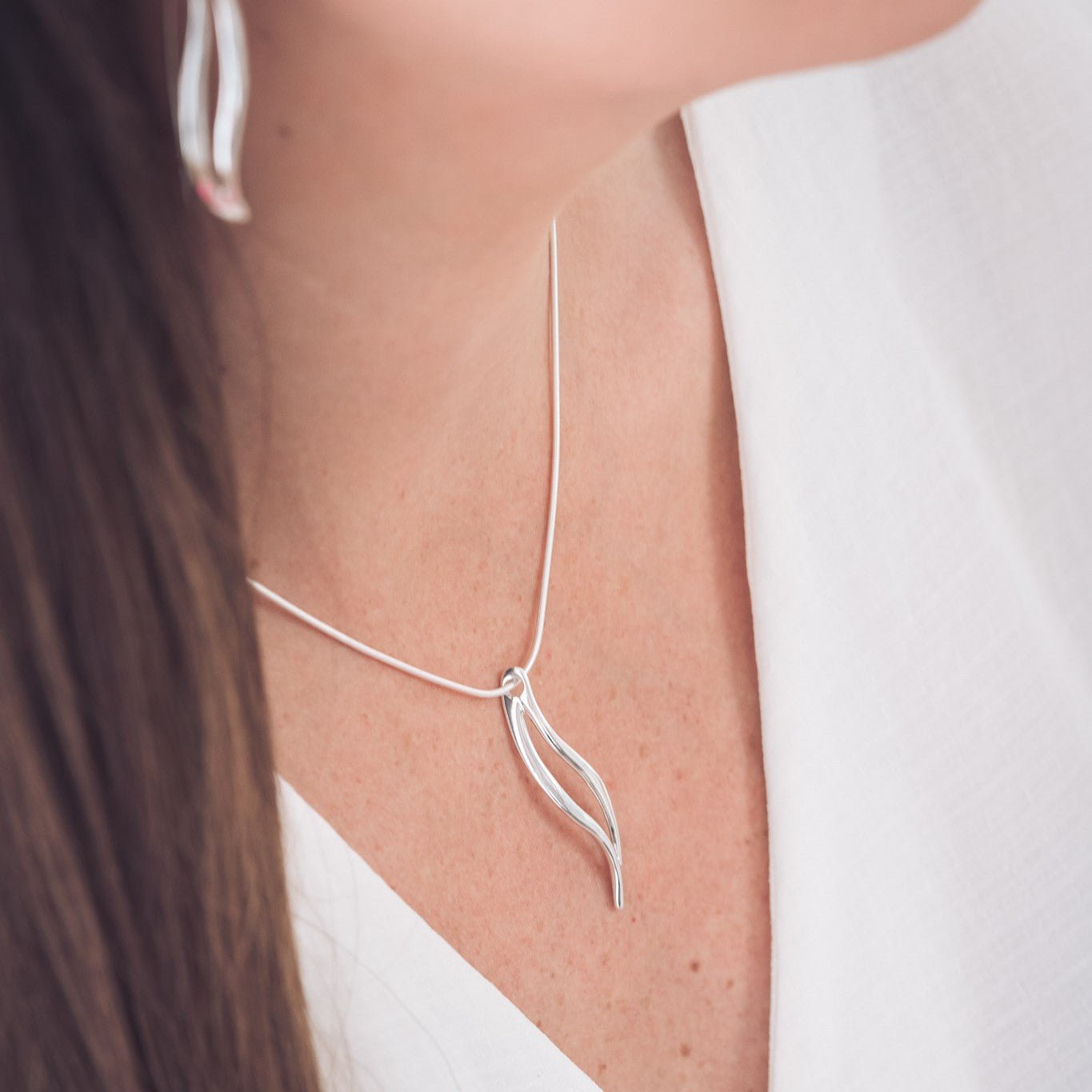Amy Silver Pendant Necklace - Pendants