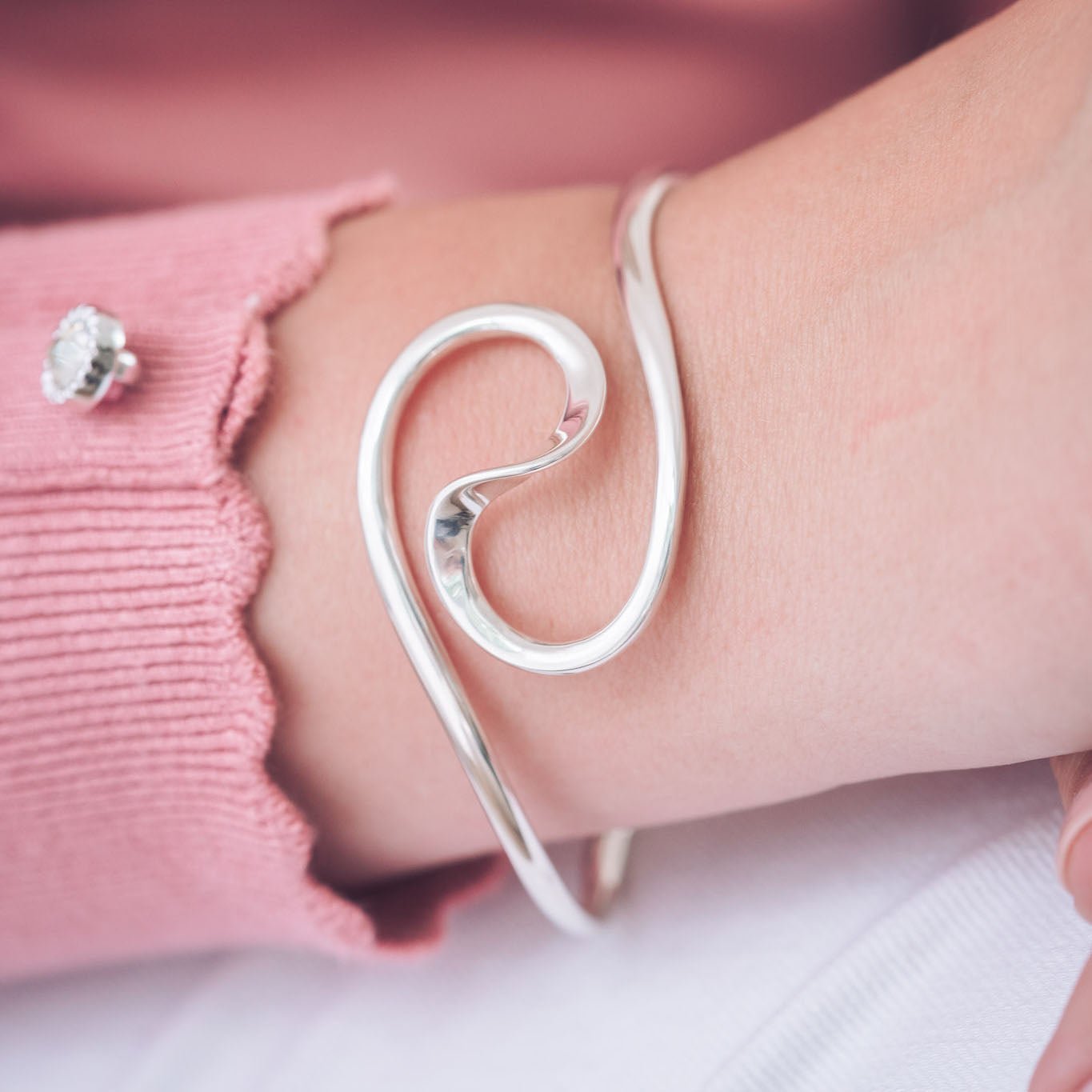 Bethan Silver Bangle - Bangles