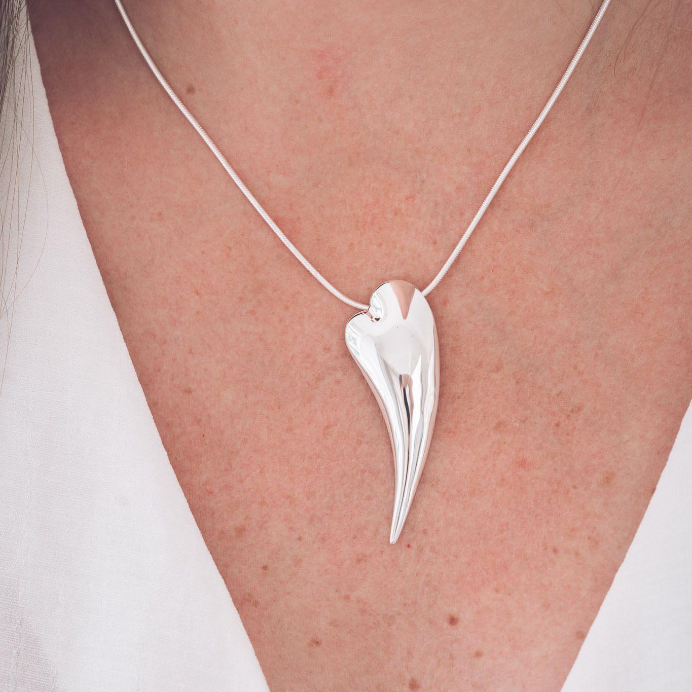 Chilli Silver Heart Pendant Necklace - Pendants