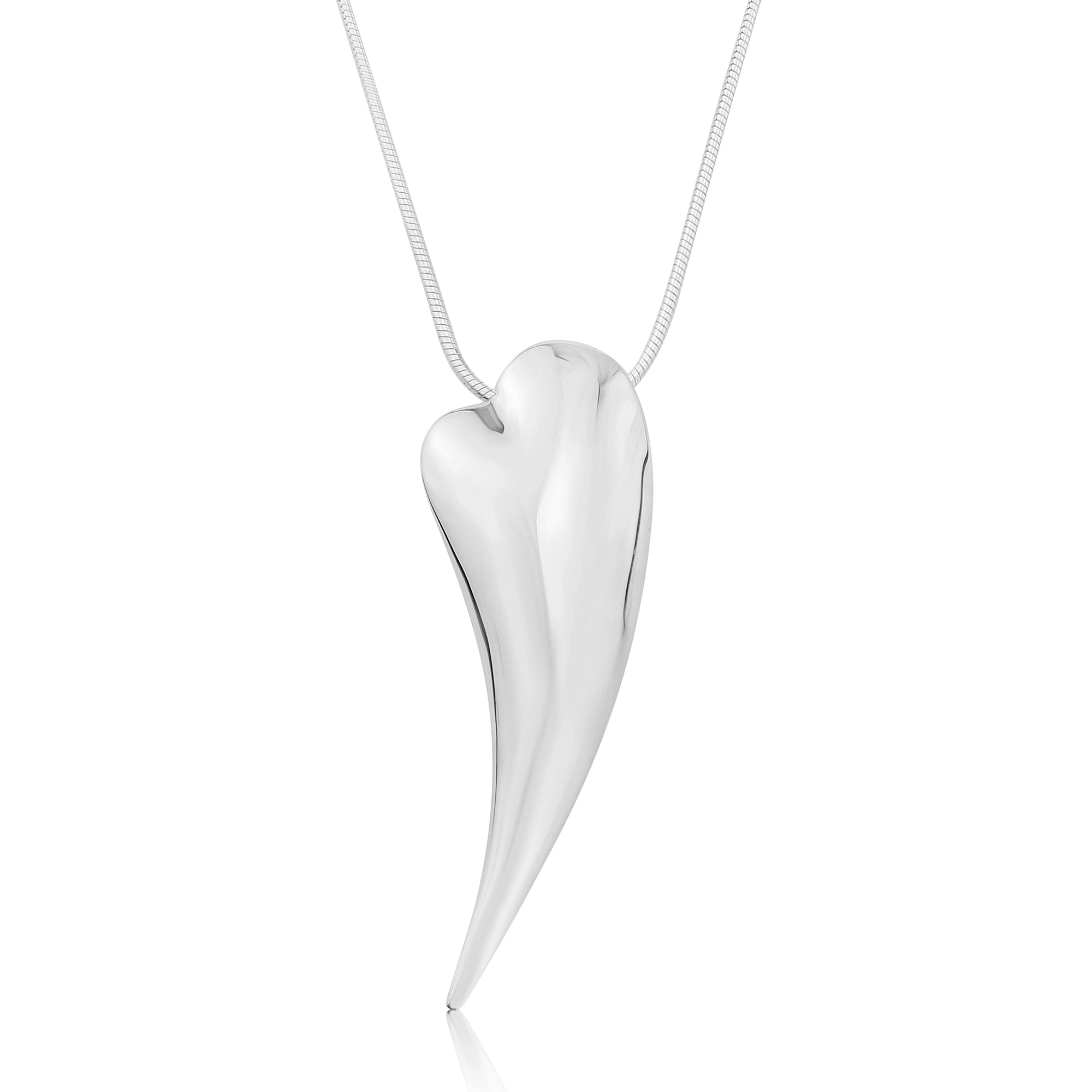 Chilli Silver Heart Pendant Necklace - Pendants