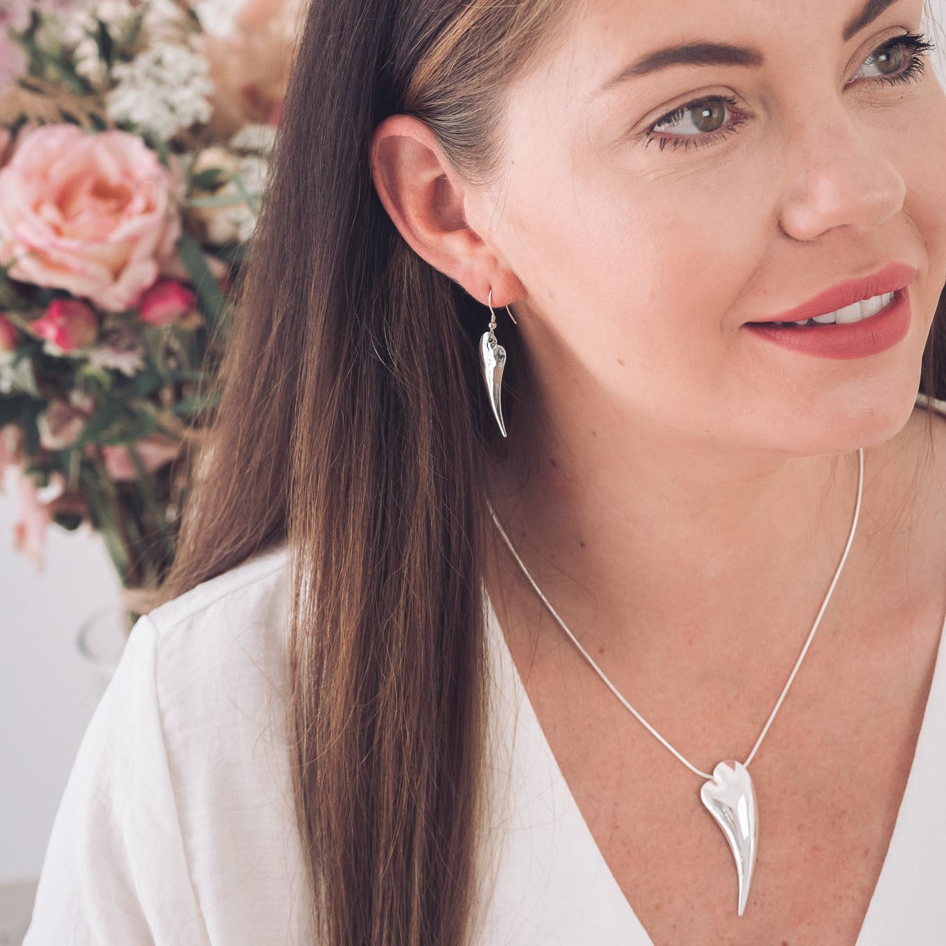 Chilli Silver Heart Pendant Necklace - Pendants