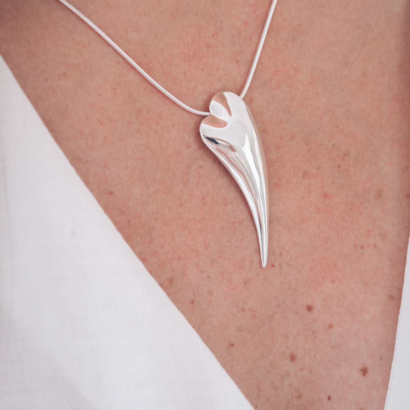 Chilli Silver Heart Pendant Necklace - Pendants