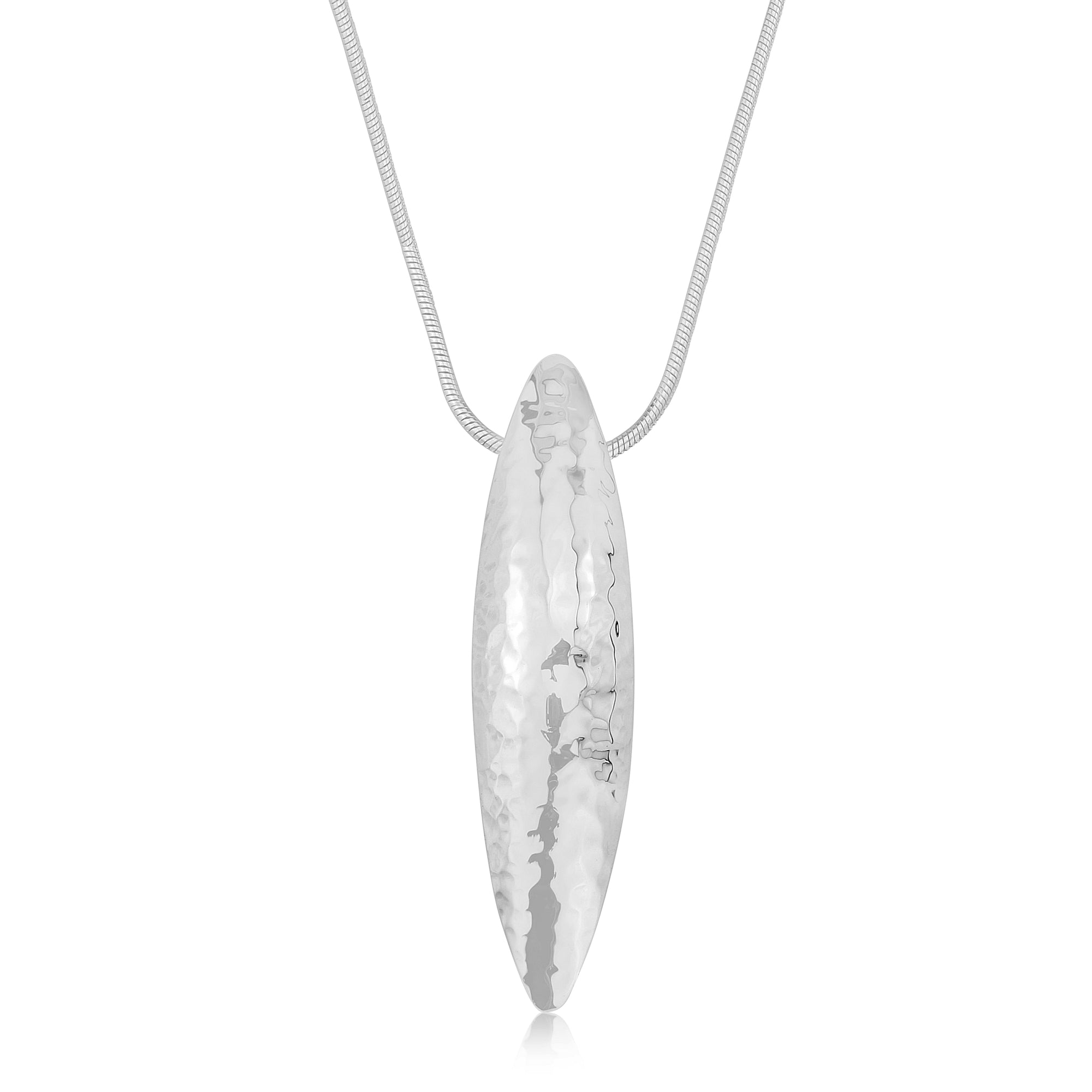Dianna Long Silver Pendant Necklace - Pendants