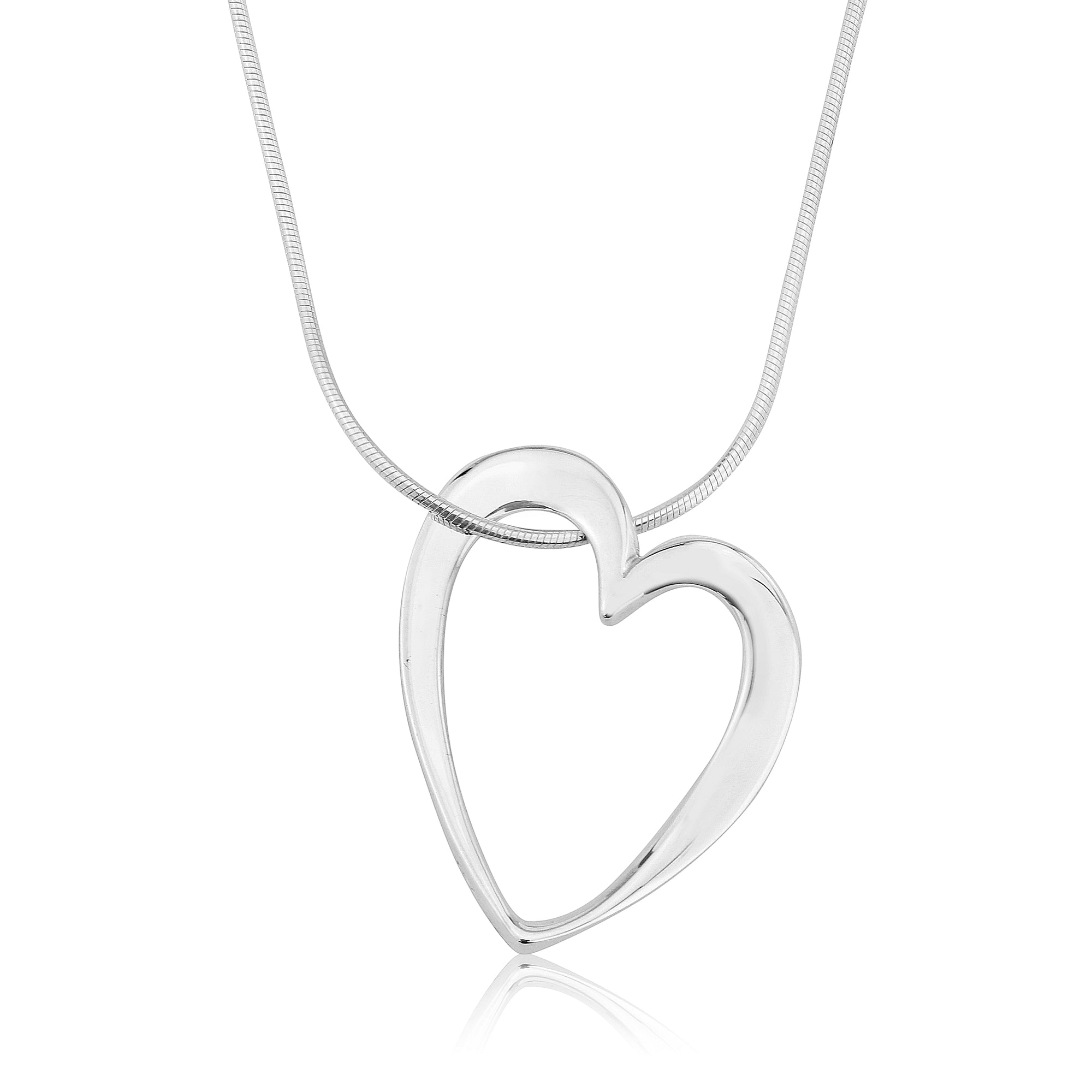 Esme Silver Heart Pendant Necklace - Pendants