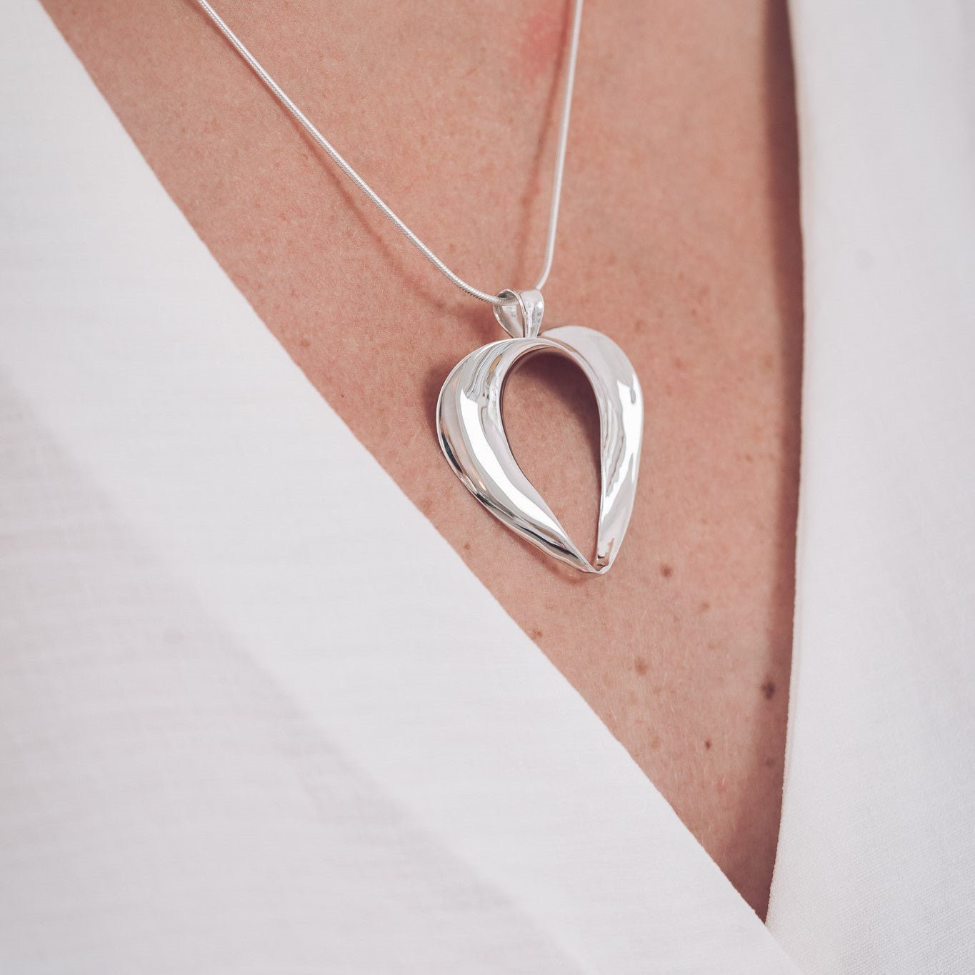 Florence Silver Heart Pendant Necklace - Pendants