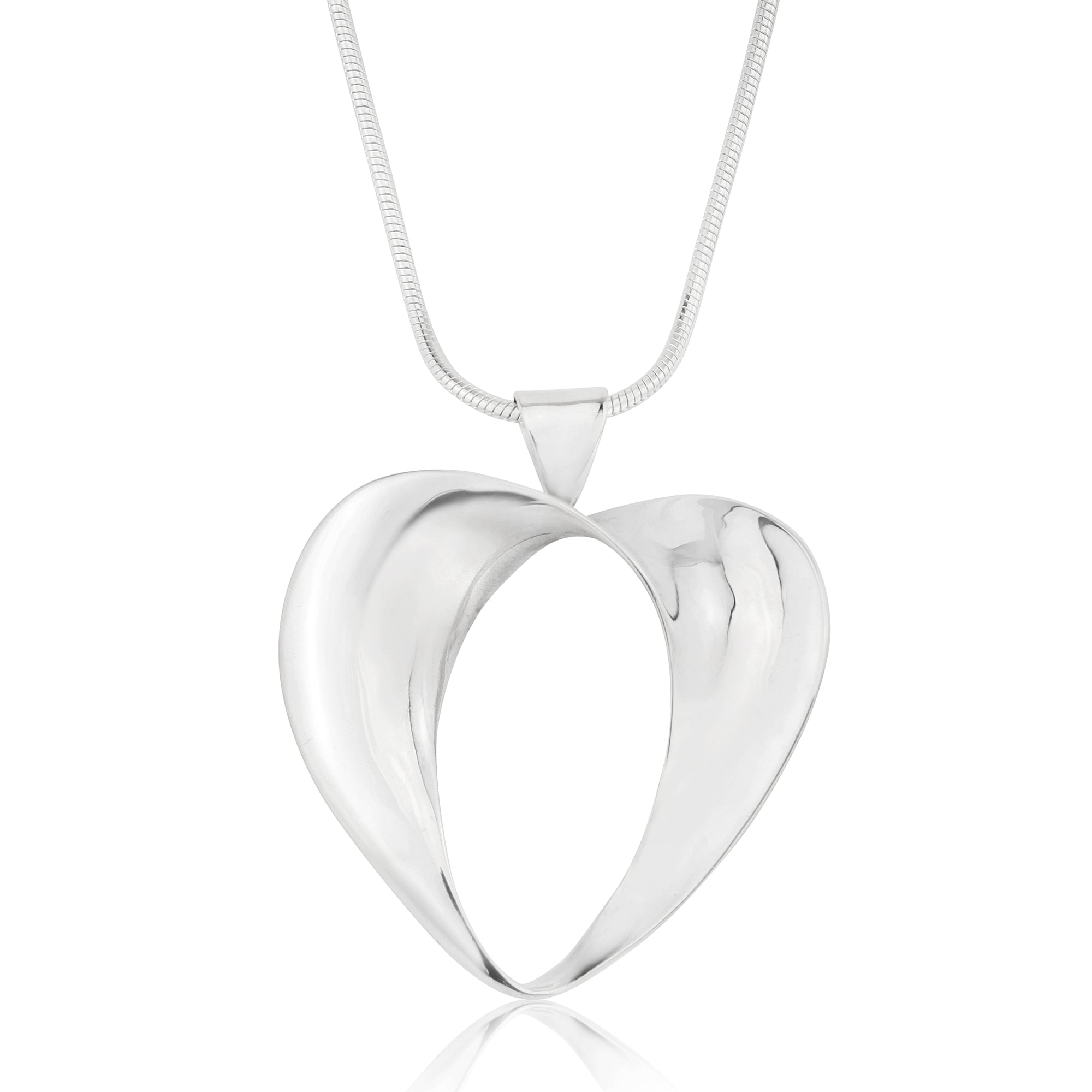 Handcrafted Silver Twisted Heart Pendant