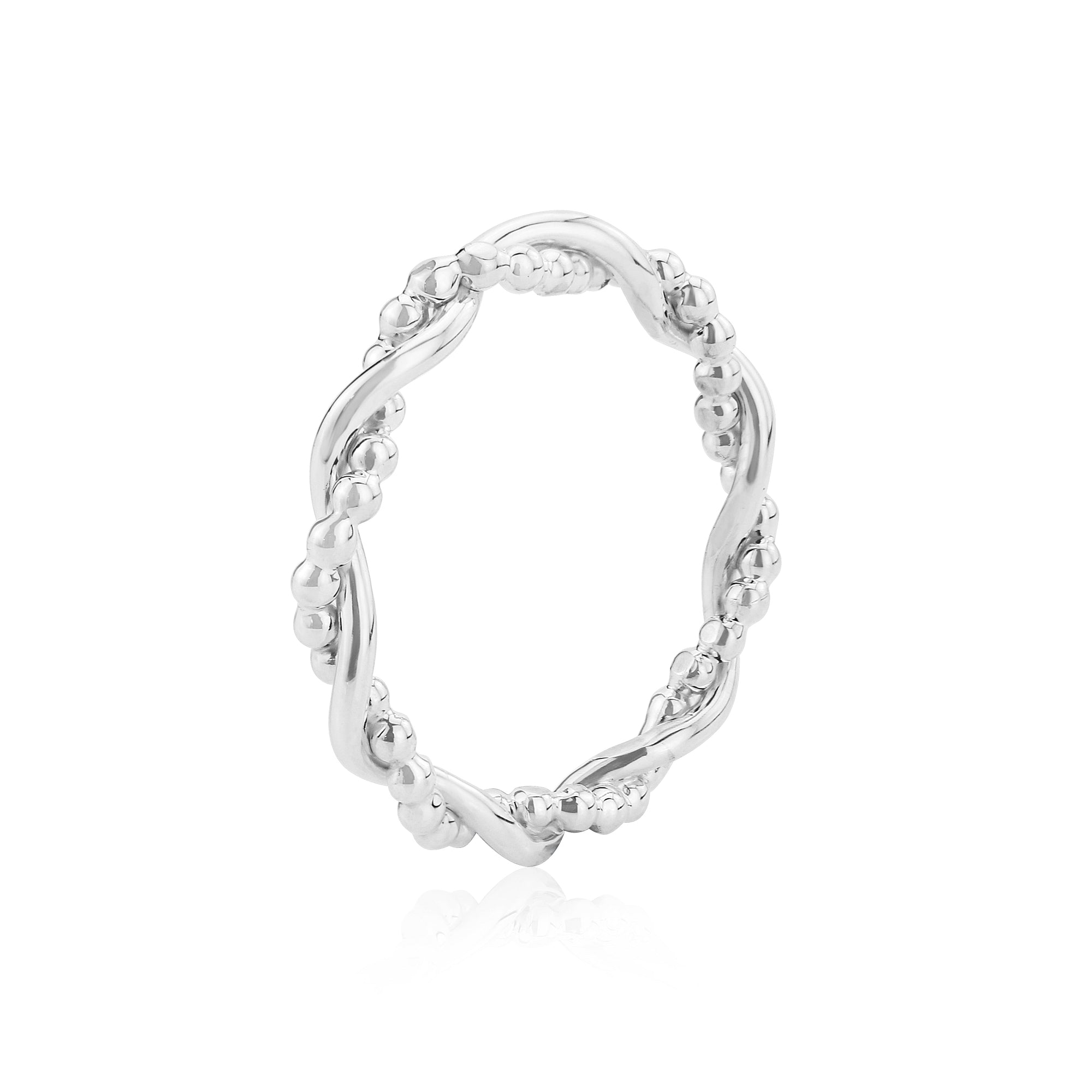 Handmade Silver Twisted Bramble Ring
