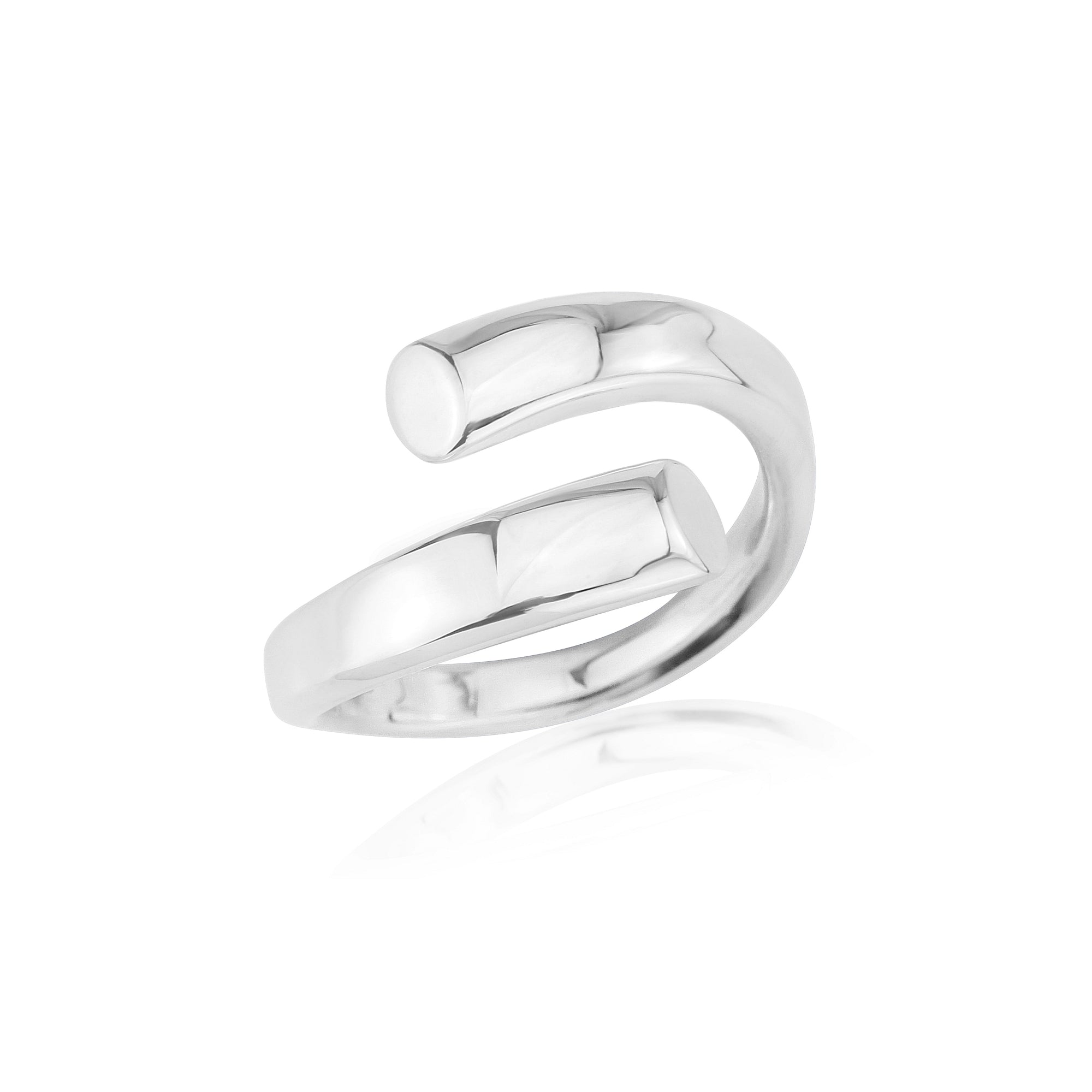 Handmade Silver Crossover design ring