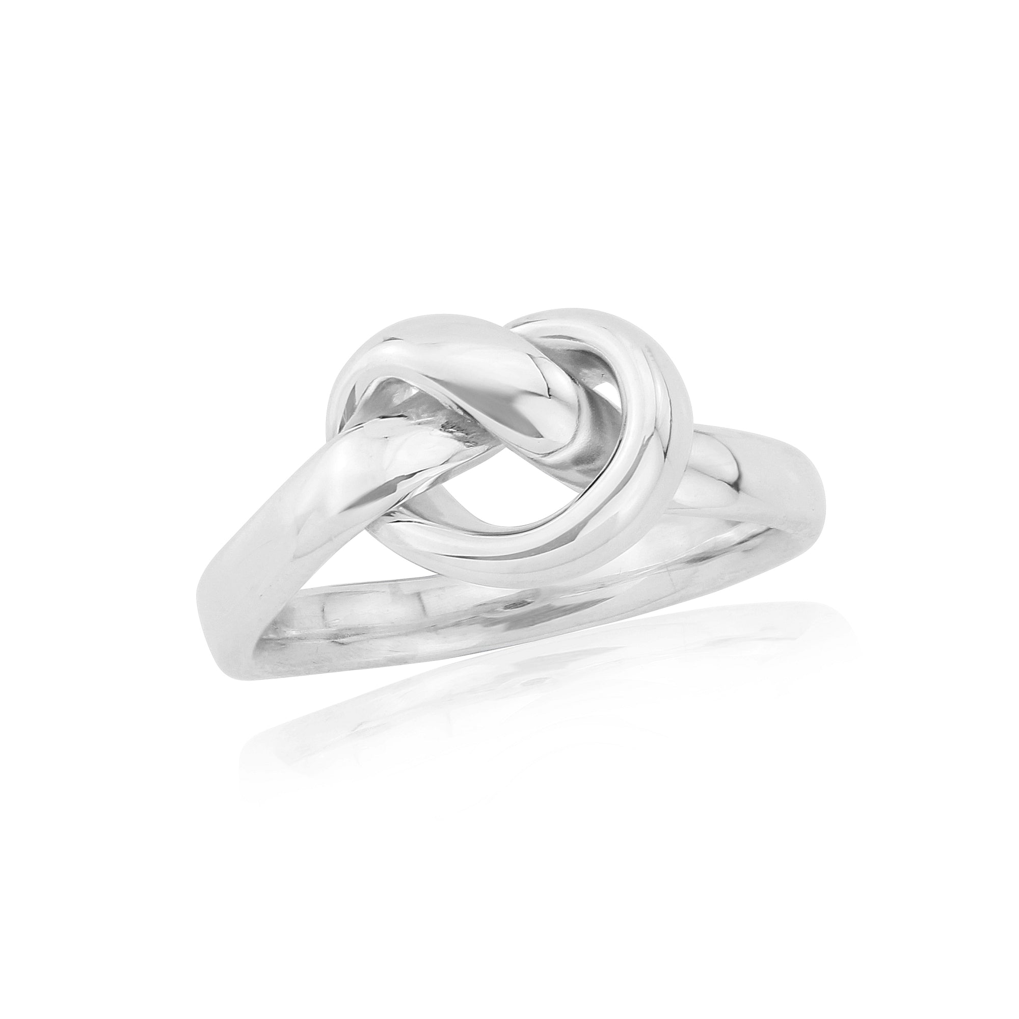 Silver Ring with Tight Knot detail