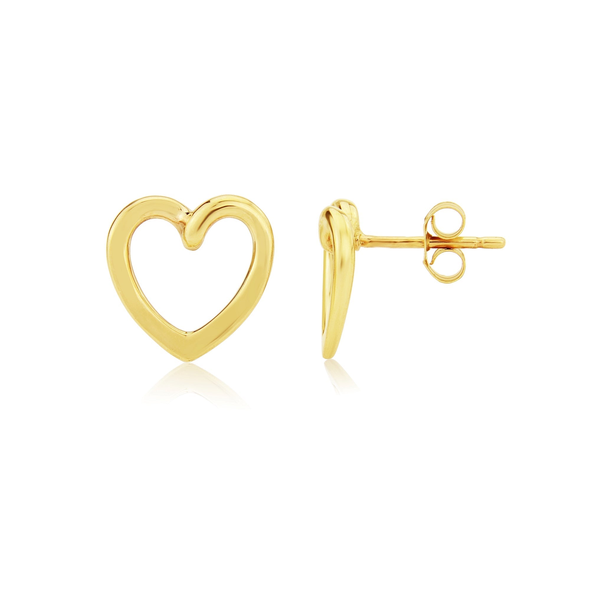 Hannah 9ct Gold Heart Stud Earrings - Earrings