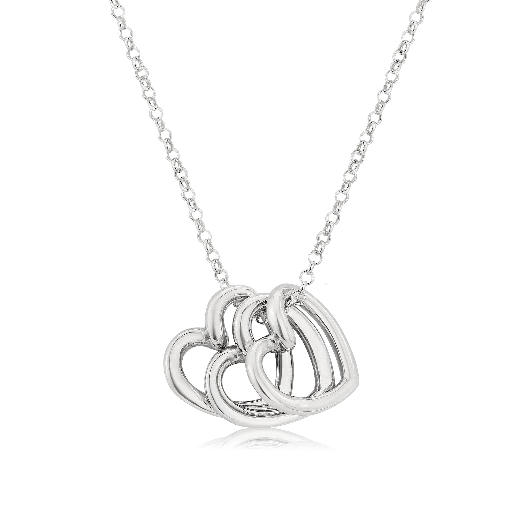 Hannah Silver Heart Pendant Necklace - Pendants