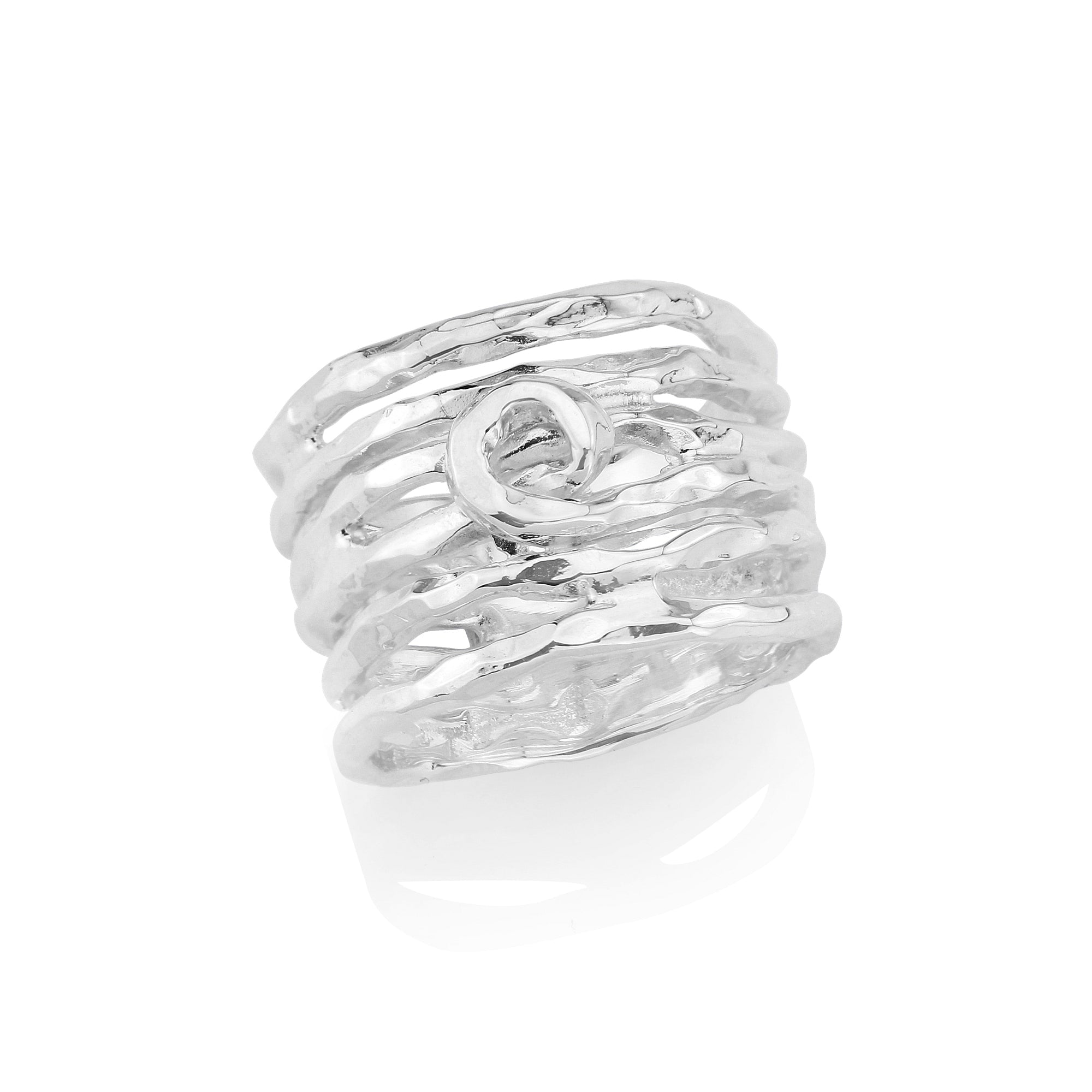 Kylie Chunky Silver Ring - Rings