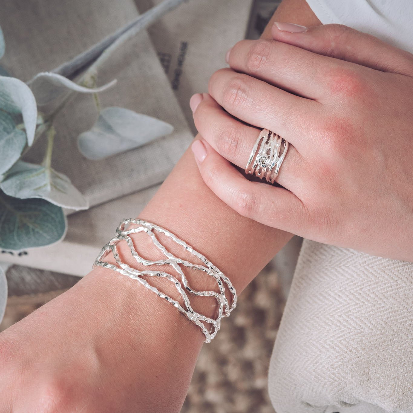 Kylie Chunky Silver Ring - Rings