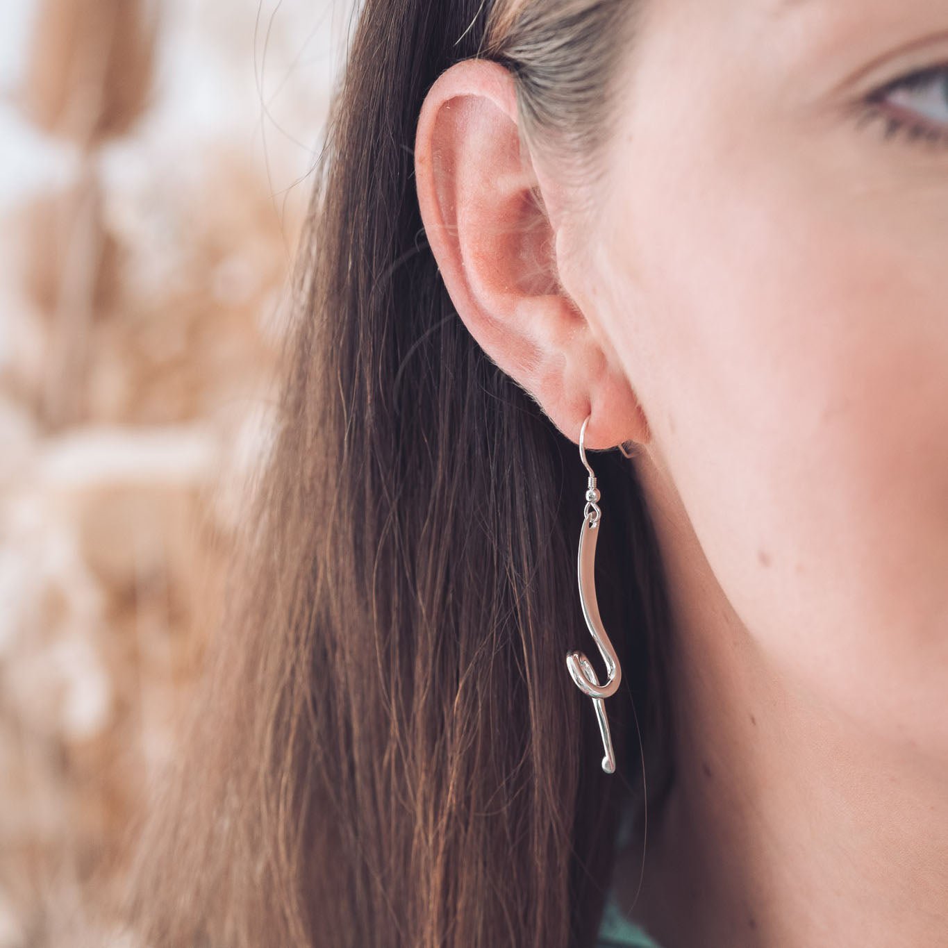 Lacey Silver Drop Earrings - Earrings