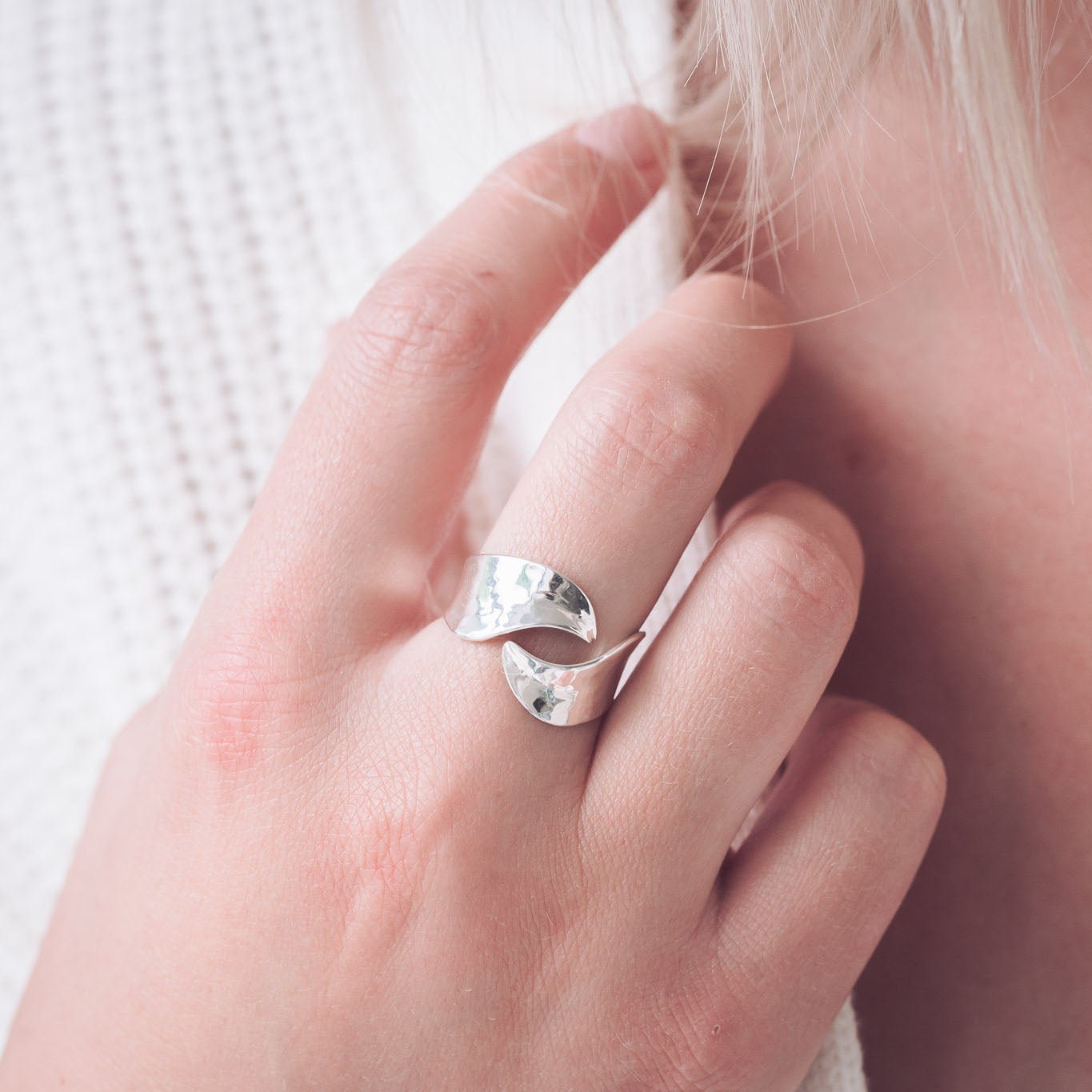 Leiska Silver Wrap Ring - Rings