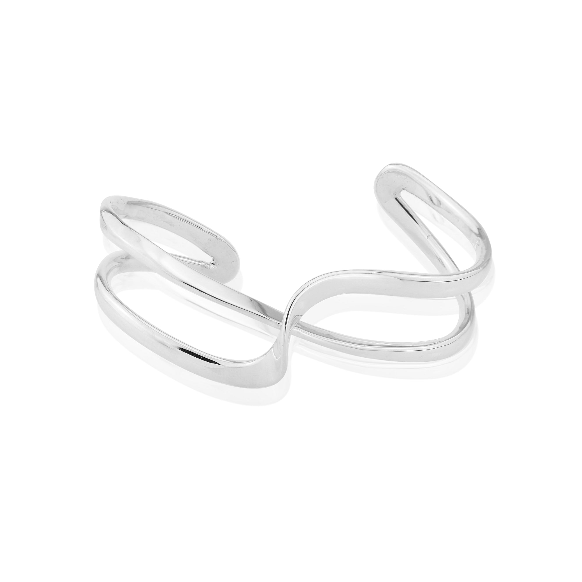 Nicola Silver Cuff Bangle - Bangles