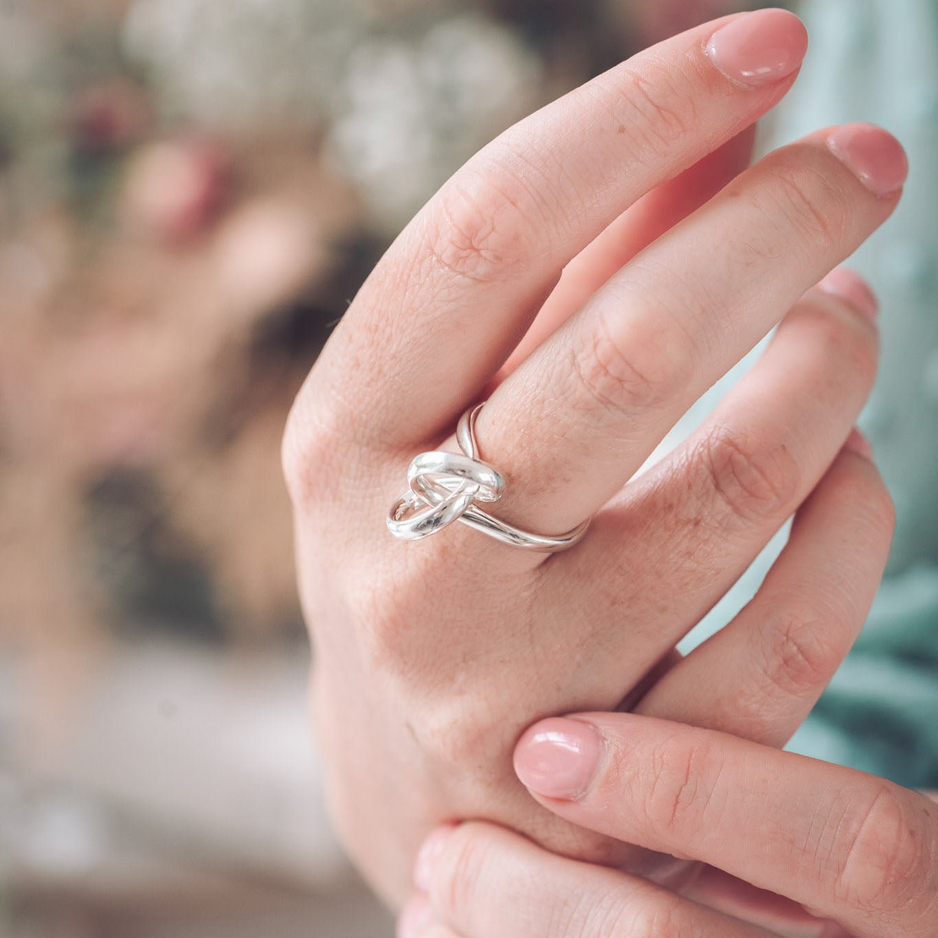 Open Silver Knot Ring - Rings