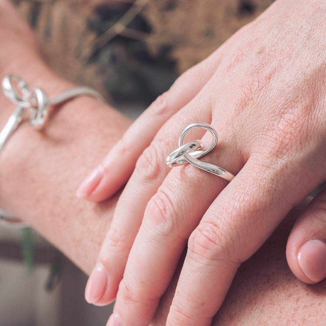 Open Silver Knot Ring - Rings