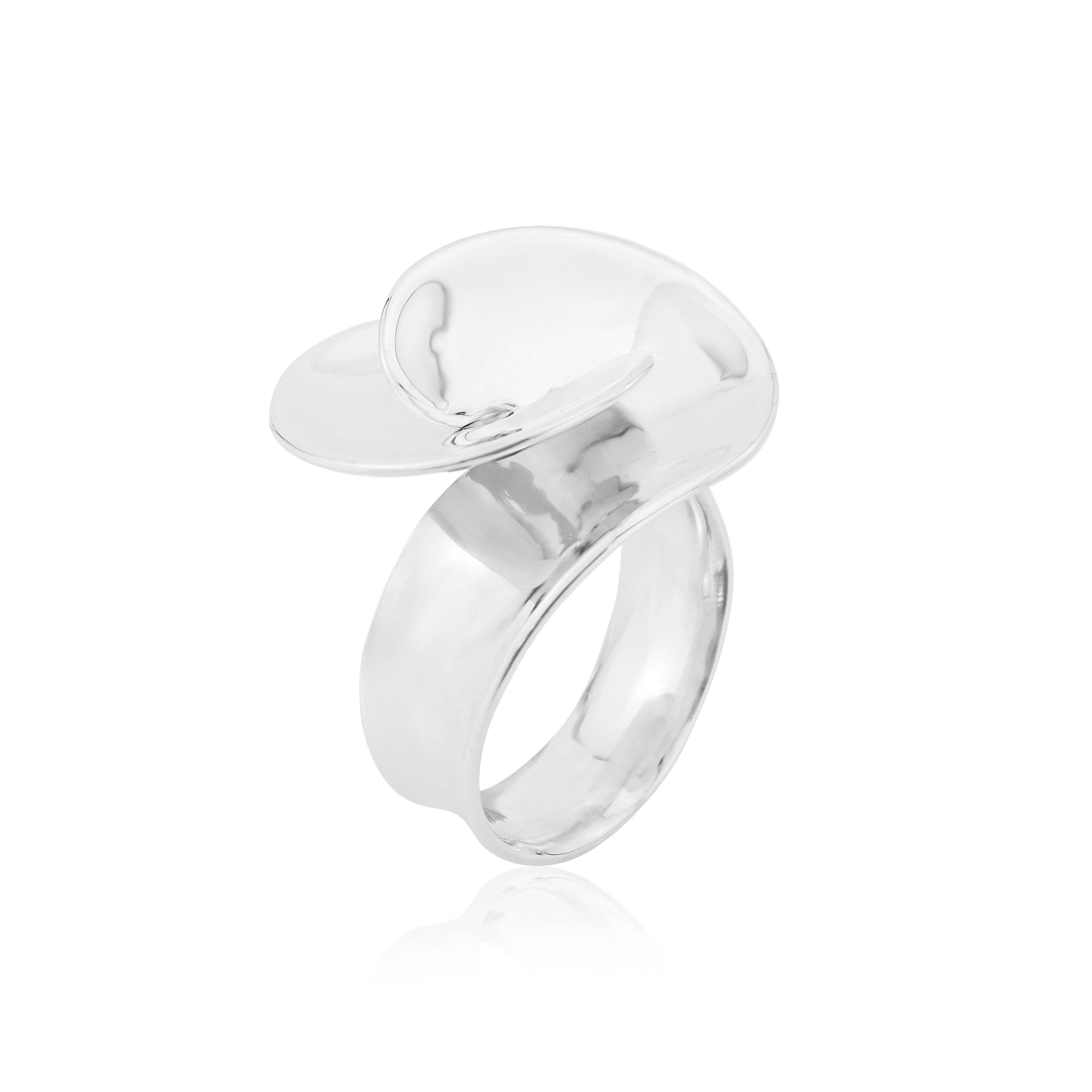 Poppy Silver Statement Ring - Rings