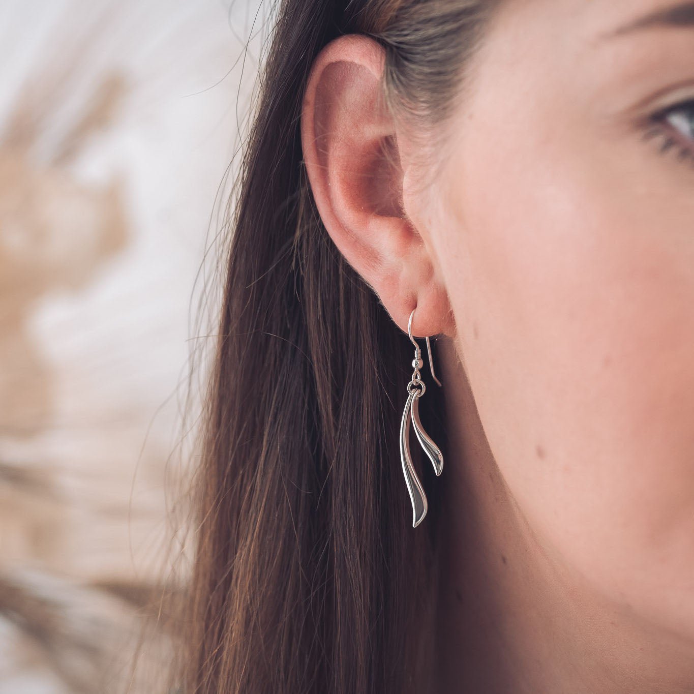 Reed Silver Drop Earrings - Earrings