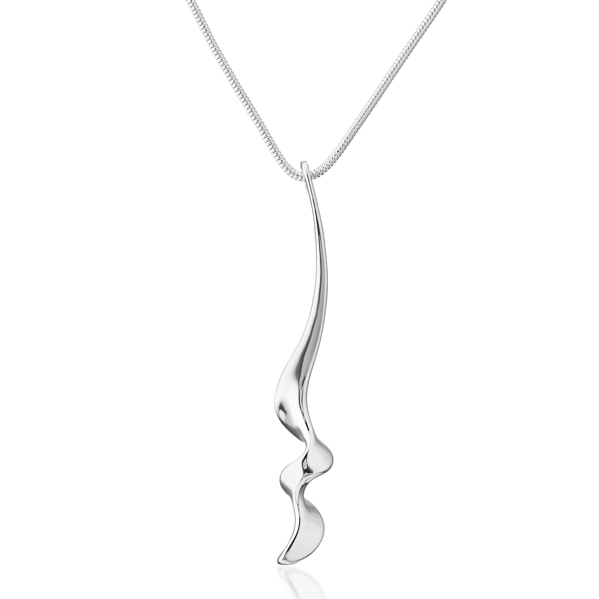 Sophia Long Silver Pendant Necklace - Pendants