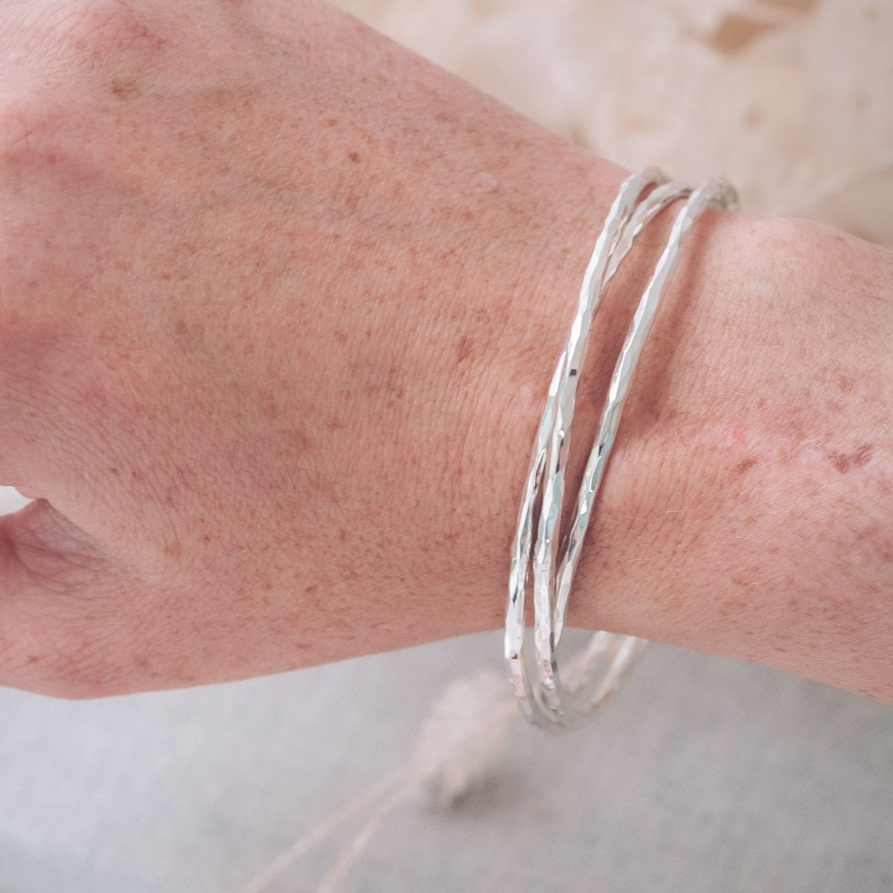 Triple Fairy Silver Bangle - Bangles
