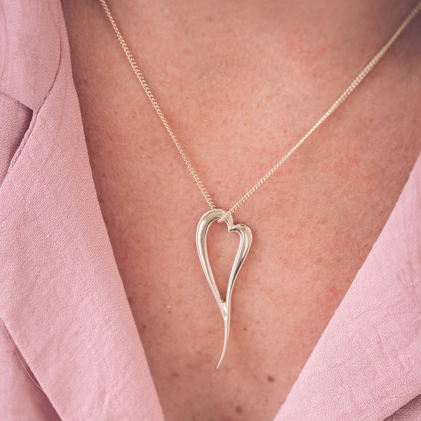 Zoe 9ct Gold Heart Pendant Necklace - Pendants