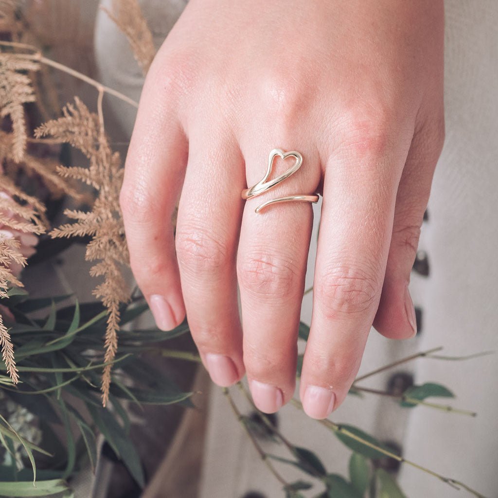 Zoe 9ct Gold Heart Ring - Rings